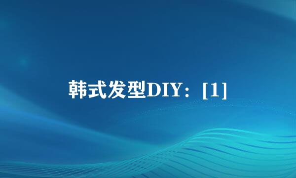 韩式发型DIY：[1]