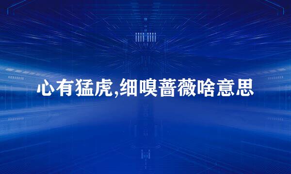 心有猛虎,细嗅蔷薇啥意思