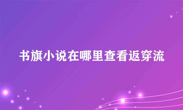 书旗小说在哪里查看返穿流