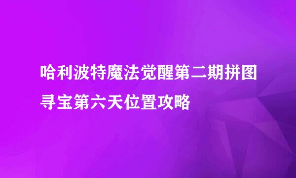哈利波特魔法觉醒第二期拼图寻宝第六天位置攻略