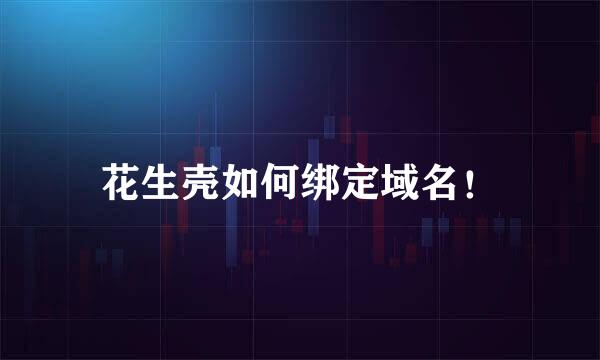 花生壳如何绑定域名！
