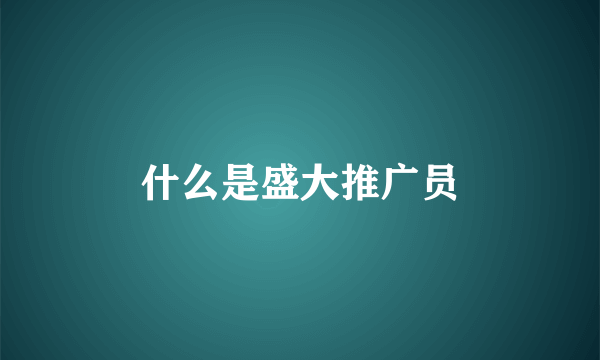 什么是盛大推广员