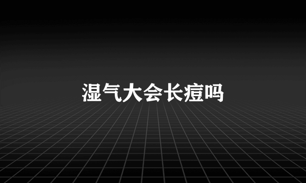 湿气大会长痘吗