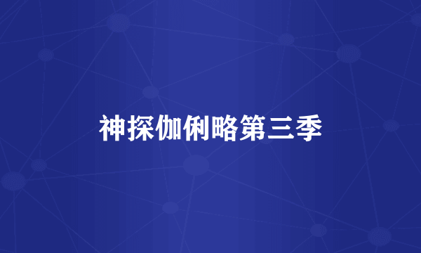 神探伽俐略第三季