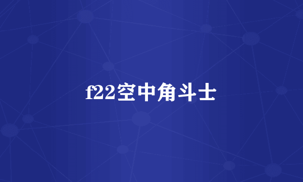 f22空中角斗士