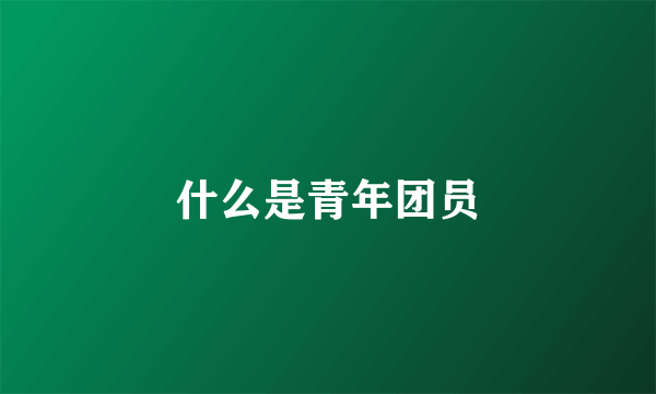 什么是青年团员