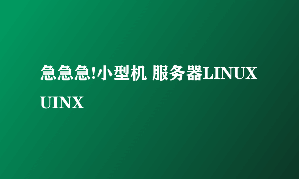 急急急!小型机 服务器LINUX UINX