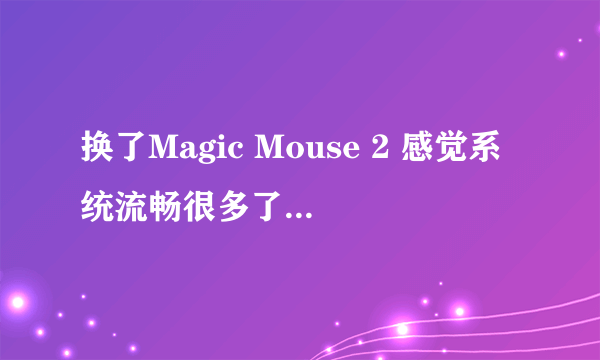 换了Magic Mouse 2 感觉系统流畅很多了，为什么