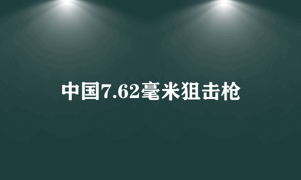 中国7.62毫米狙击枪