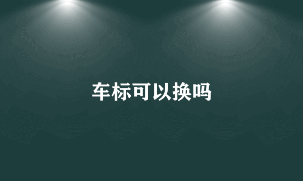 车标可以换吗
