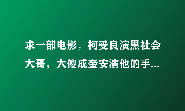 求一部电影，柯受良演黑社会大哥，大傻成奎安演他的手下，开了一个卖猪肉的摊儿？