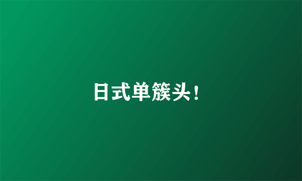 日式单簇头！