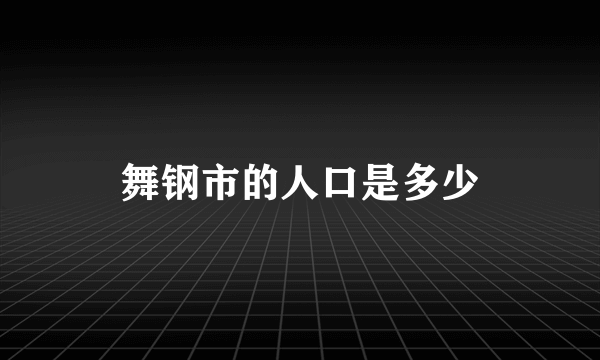 舞钢市的人口是多少