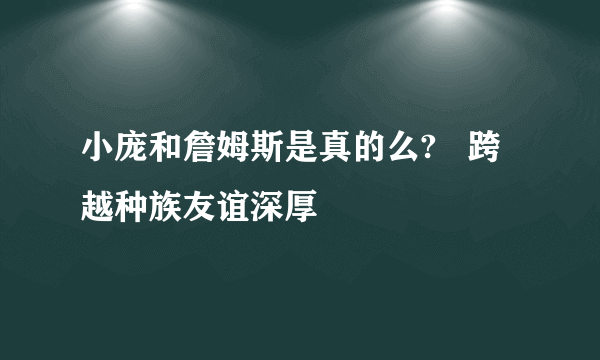 小庞和詹姆斯是真的么?   跨越种族友谊深厚