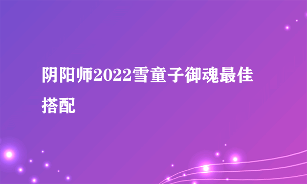 阴阳师2022雪童子御魂最佳搭配