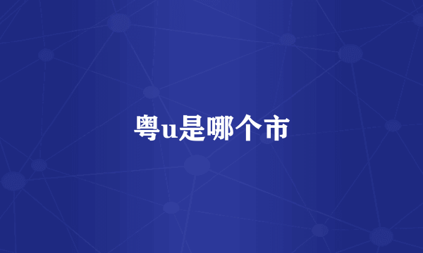 粤u是哪个市