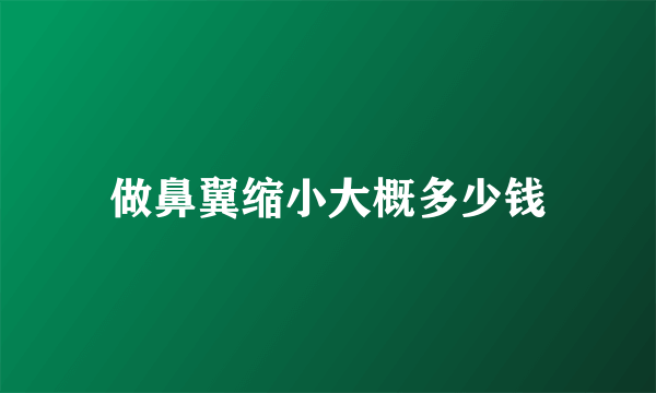 做鼻翼缩小大概多少钱