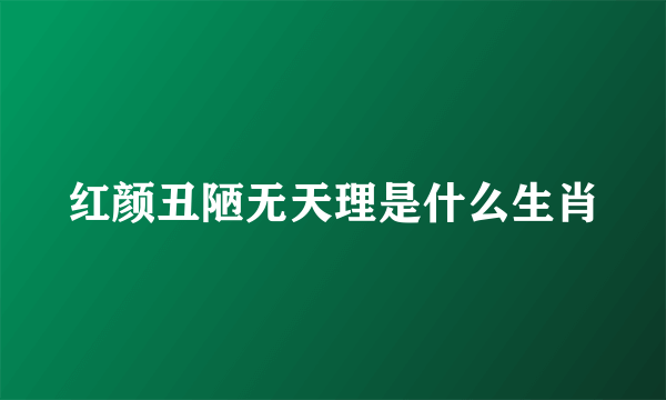 红颜丑陋无天理是什么生肖