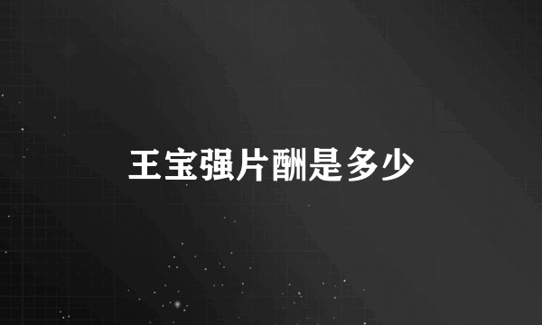 王宝强片酬是多少