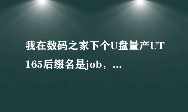 我在数码之家下个U盘量产UT165后缀名是job，怎么样打开呢？