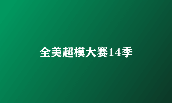 全美超模大赛14季