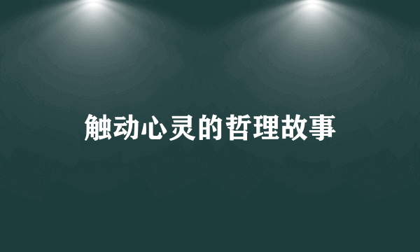 触动心灵的哲理故事