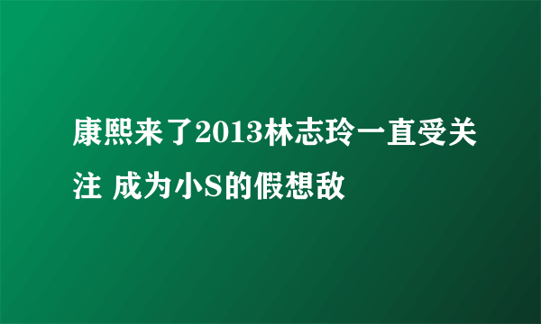 康熙来了2013林志玲一直受关注 成为小S的假想敌