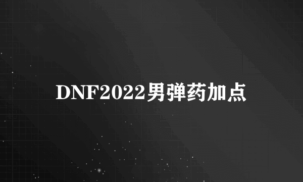 DNF2022男弹药加点