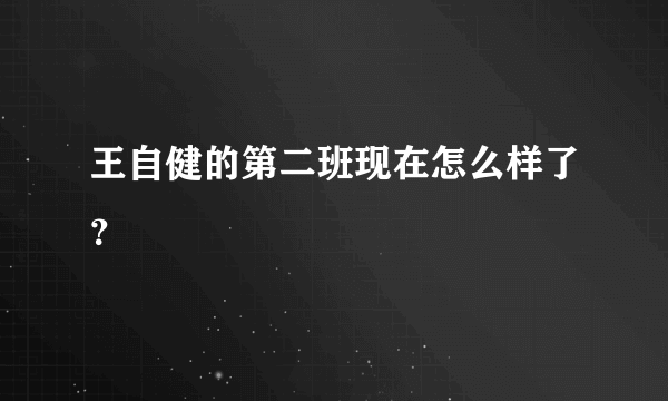王自健的第二班现在怎么样了？
