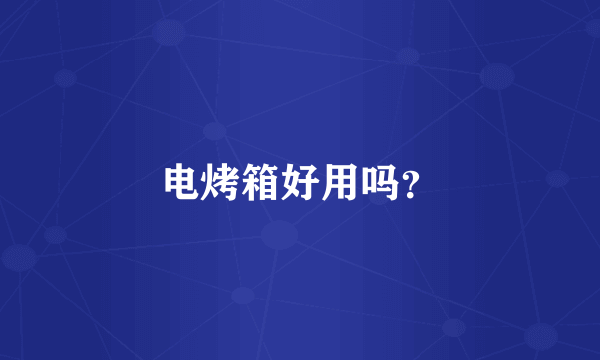 电烤箱好用吗？