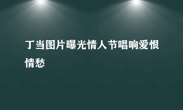 丁当图片曝光情人节唱响爱恨情愁