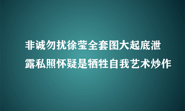 非诚勿扰徐莹全套图大起底泄露私照怀疑是牺牲自我艺术炒作