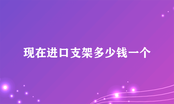 现在进口支架多少钱一个