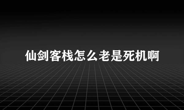 仙剑客栈怎么老是死机啊