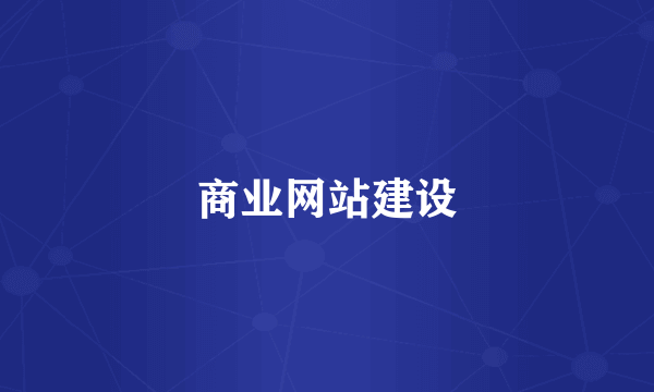 商业网站建设