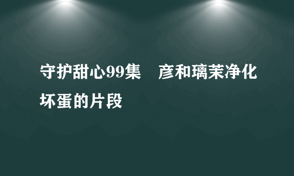 守护甜心99集凪彦和璃茉净化坏蛋的片段