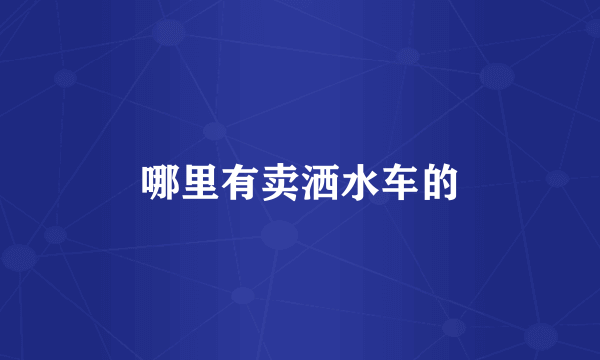 哪里有卖洒水车的
