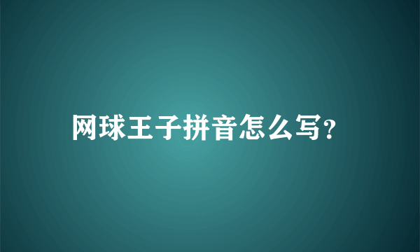 网球王子拼音怎么写？