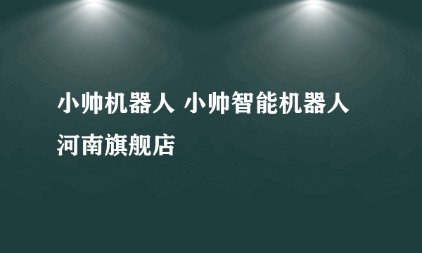 小帅机器人 小帅智能机器人河南旗舰店