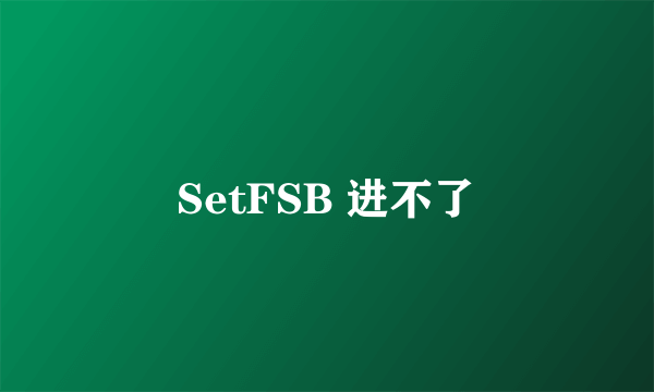 SetFSB 进不了