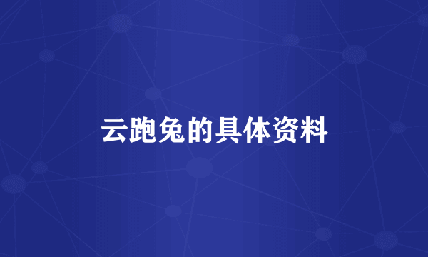 云跑兔的具体资料