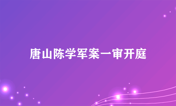 唐山陈学军案一审开庭