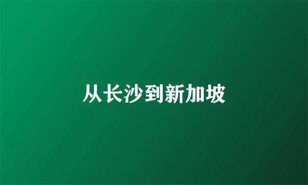 从长沙到新加坡