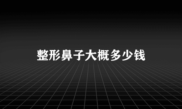 整形鼻子大概多少钱