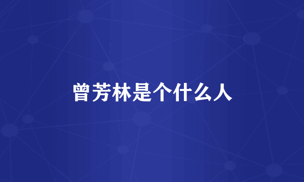 曾芳林是个什么人