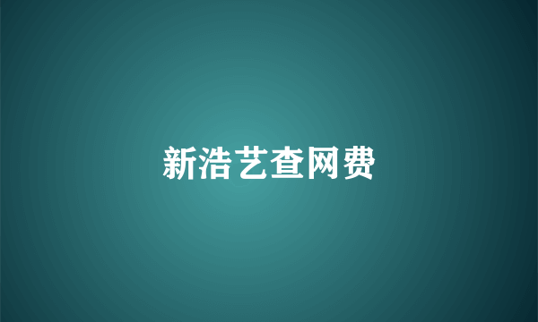 新浩艺查网费