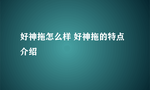 好神拖怎么样 好神拖的特点介绍