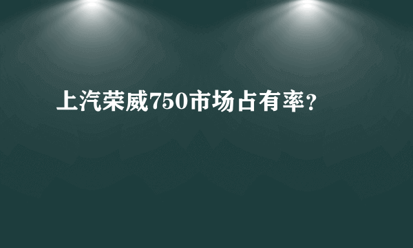 上汽荣威750市场占有率？