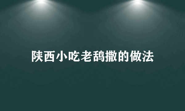 陕西小吃老鸹撒的做法