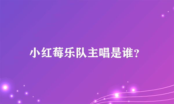 小红莓乐队主唱是谁？
